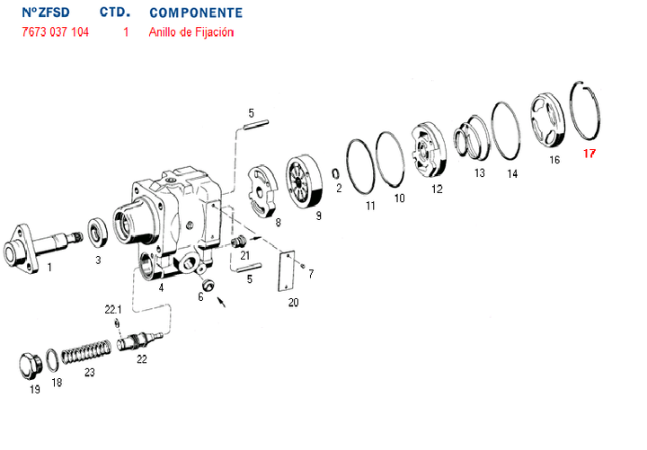 Seguro bomba hidraulica tapaext.d.hid.7671.7672.7673.7674gmfordmb - Imagen principal