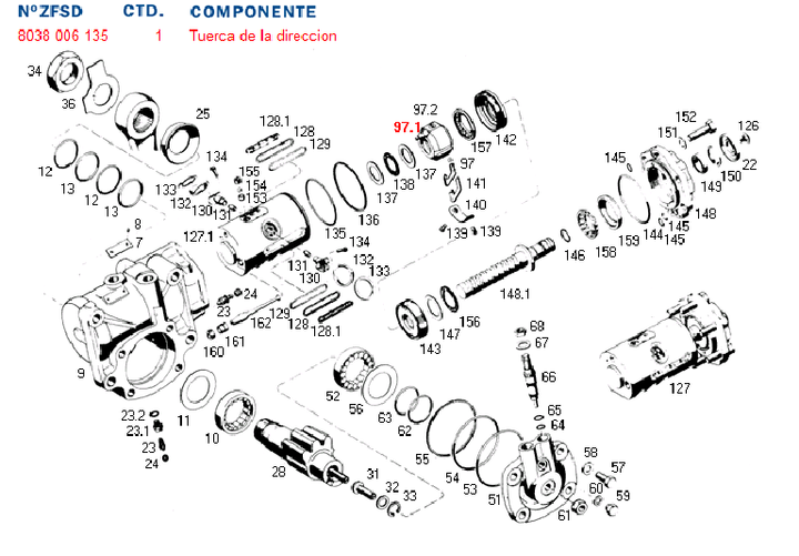 Tuerca sin fin caja dir. hid. 8044 -scania- - Imagen principal