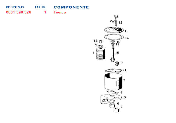 Mariposa mariposa tapa deposito liquido dir. hid. mb-scania ant.0 - Imagen principal