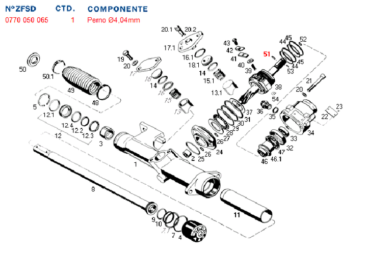 Pino bomba hidraulica sin fin 4.06 cd.7832-7881-8053 ford vw gm - Imagen principal