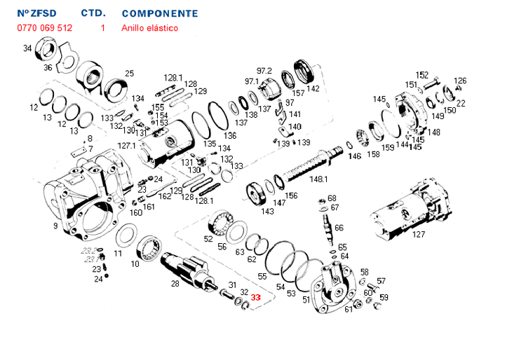 Seguro caja direccion seegel tornillo eje sector caja dir. volvo - Imagen principal