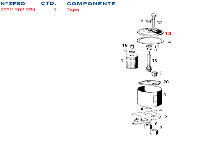 Tapa deposito liquido dir. hid. 0081-7632 -m.benz-volvo- - Imagen principal