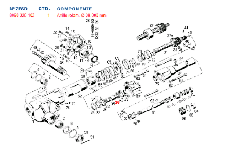 Camisa direccion aj. ruleman caja dir - Imagen principal