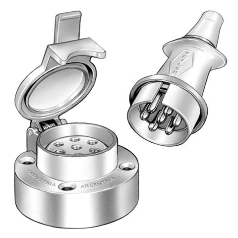 Ficha enchufe electrico electrico 7 polos - Vista 2