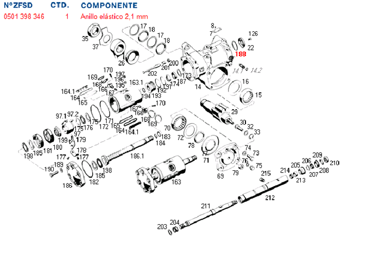 Seguro caja direccion camisa de sin fin 8044 scania -modelo viejo - Imagen principal