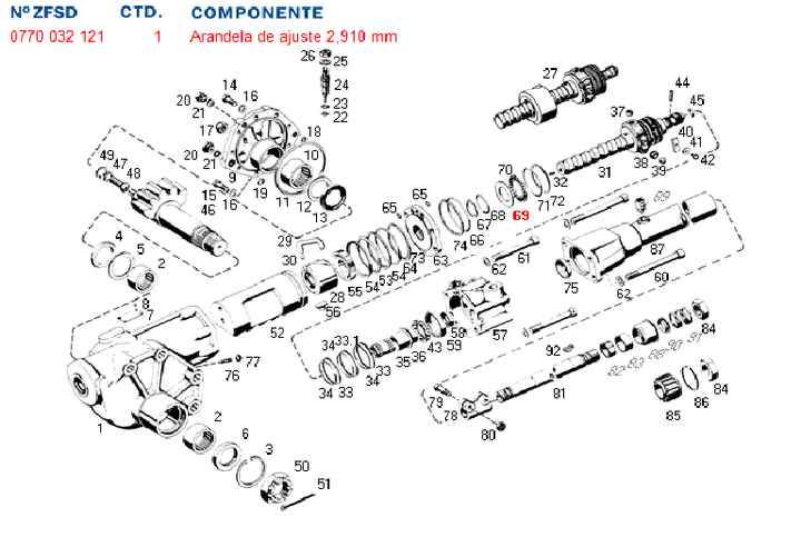 Arandela cd de ajuste axial sin fin 3.200 m.benz. scania. volvo - Imagen principal