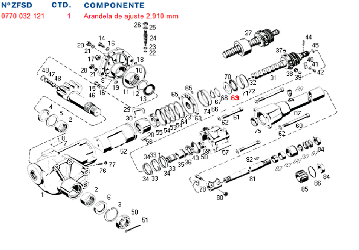 Arandela cd de ajuste axial sin fin 3.240 m.benz. scania. volvo - Imagen principal