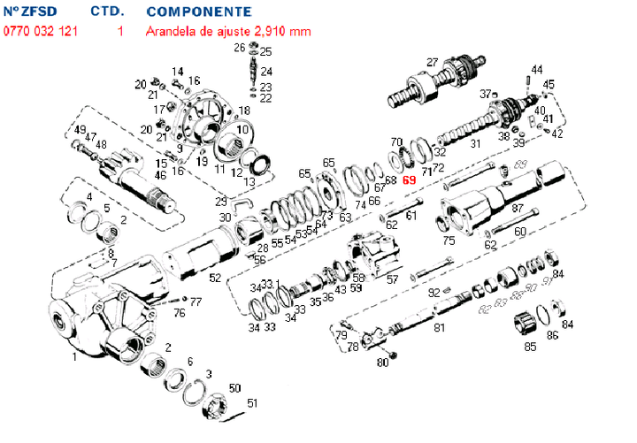 Arandela cd de ajuste axial sin fin 3.320 m.benz. scania. volvo - Imagen principal