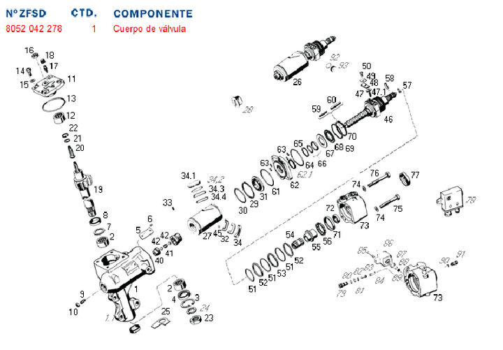 Cuerpo de valvula de piston gm 8053 - Imagen principal