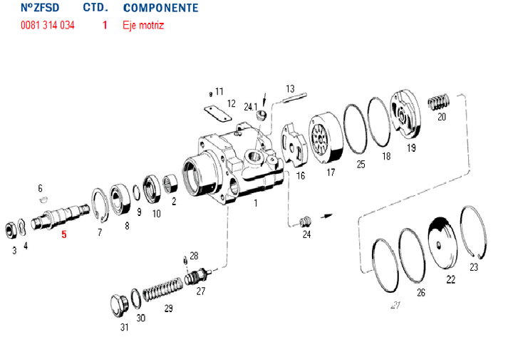 Eje bh opala 7672 - Imagen principal