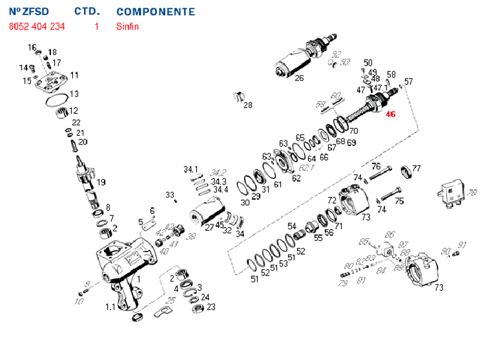 Sin fin caja direccion hid. 8053 c 10 - Imagen principal