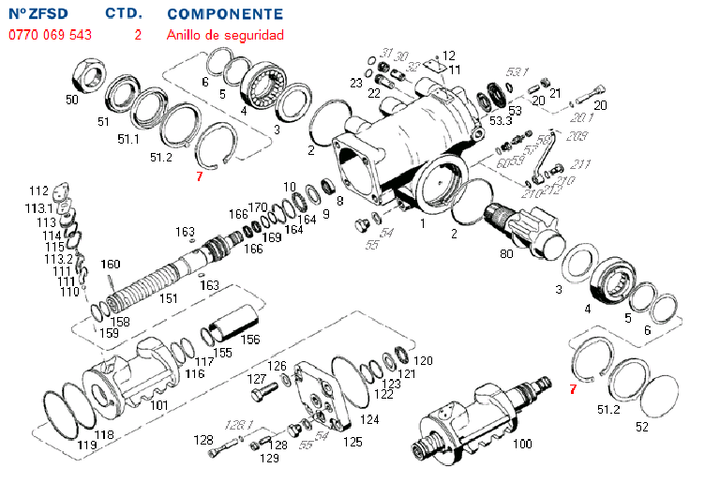 Seguro caja direccion seegel ruleman sector caja dir. hid. 8097 - Imagen principal