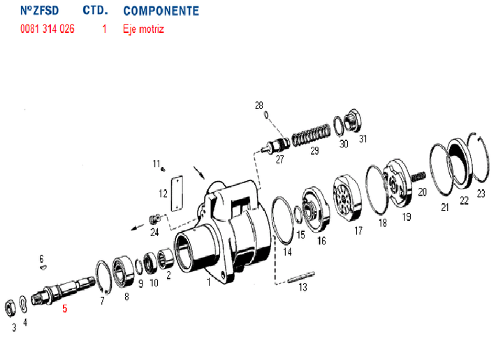 Eje bh 7673 hyster - Imagen principal