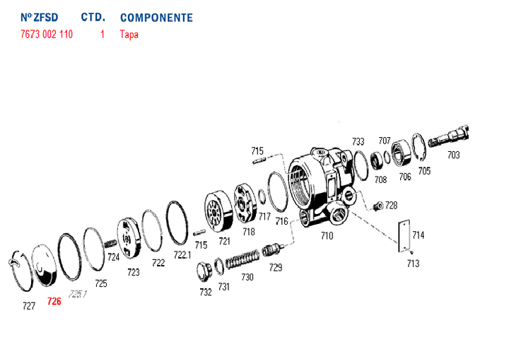 Tapa ext. bomba dir. hid. m.benz fpn - Imagen principal