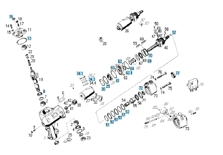 Rep caja dir hidraulica 8053 ford f.1000   ant. 0090/298/218 - Imagen principal