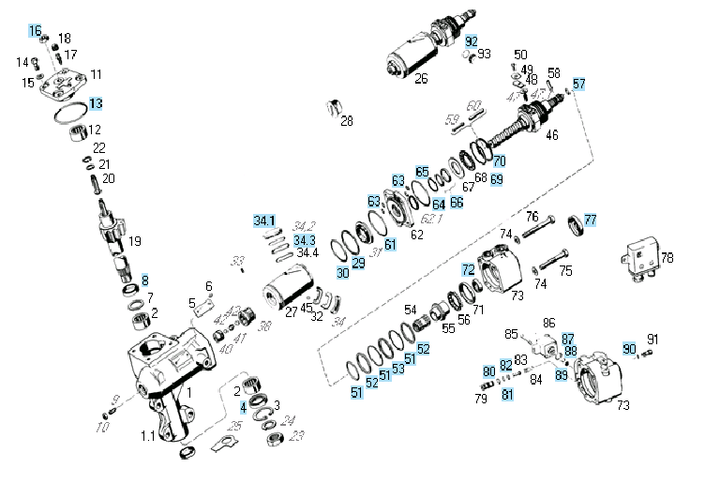 Rep caja dir hidraulica 8053 c-10 servotronica  ant. 0090/298/235 - Imagen principal