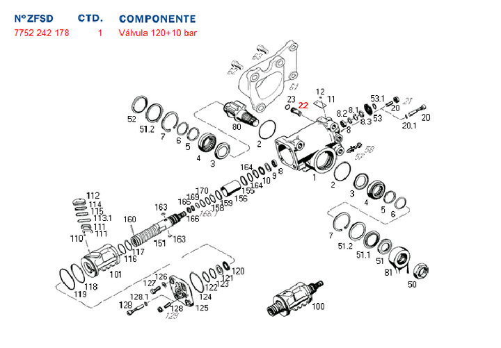 Valvula caja direccion 8097 120+10  bar - Imagen principal