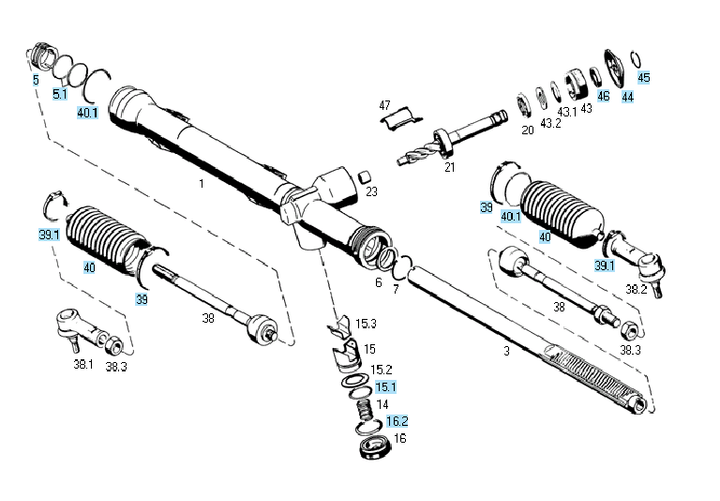 Rep cremallera ford escort.                     ant. 0090/298/250 - Imagen principal