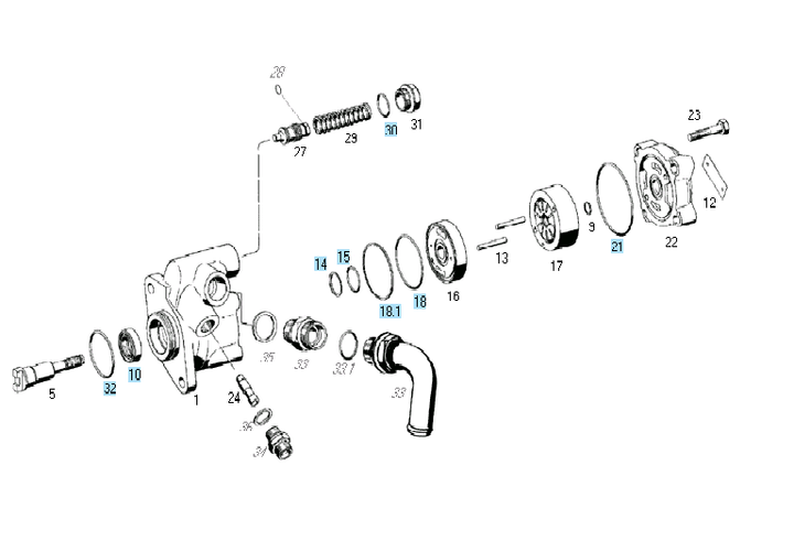 Rep bomba dir hidraulica comp. volvo m. benz - Imagen principal