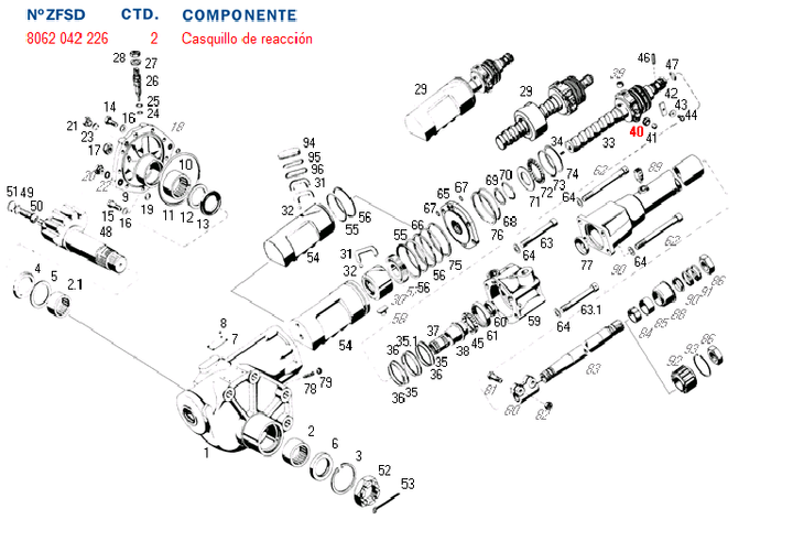 Camisa direccion piston reaccion - Imagen principal