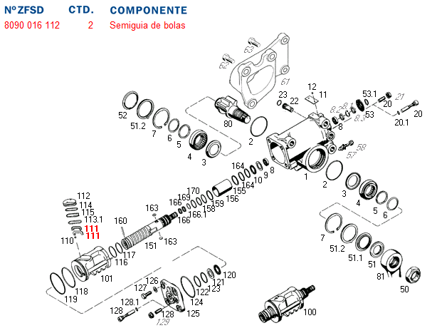 Tubo bipartido  caja dir hid 8090 - Imagen principal