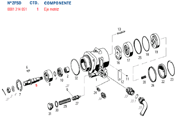 Eje bh 7673 m.benz 1620 - Imagen principal