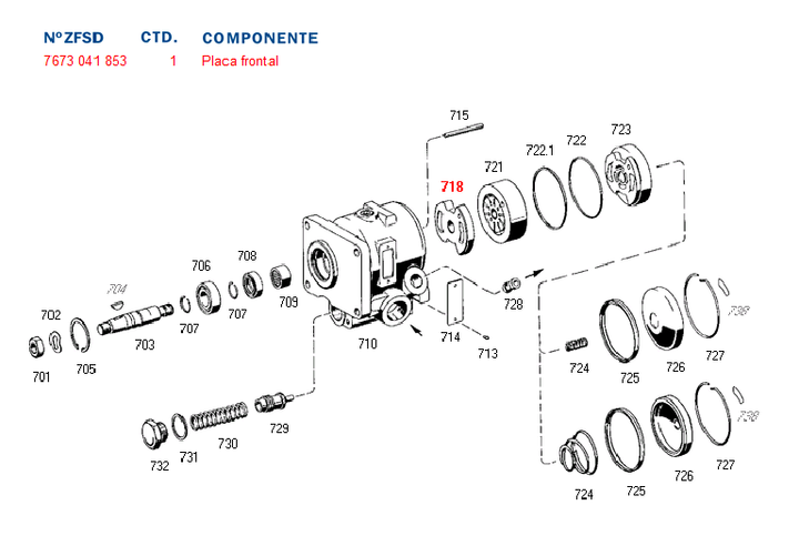 Tapa int. exentrica bomba dir. hid. m.benz 1620 - Imagen principal