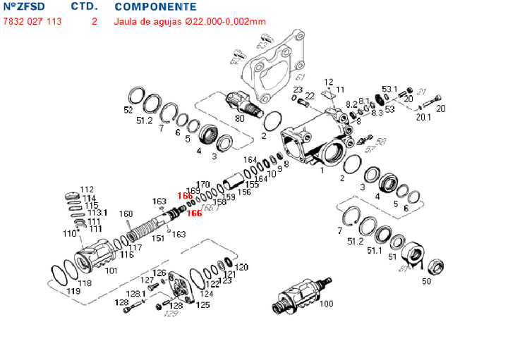 Ruleman caja direccion de agujas de sin fin (excluisvo zf) - Imagen principal