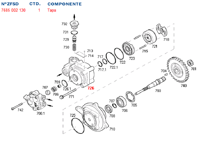 Tapa ext. bomba dir. hid. 7691 - Imagen principal