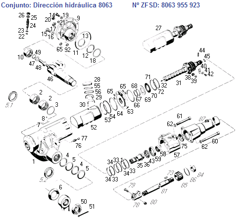 Caja dir hid m.benz camion 1113- 1313- 1513- 1519 usada - Imagen principal