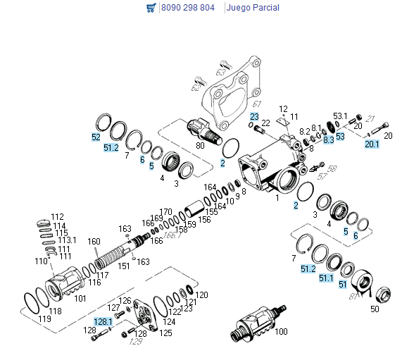 Rep caja dir hidraulica parc. dir. hid. 8090 - Imagen principal