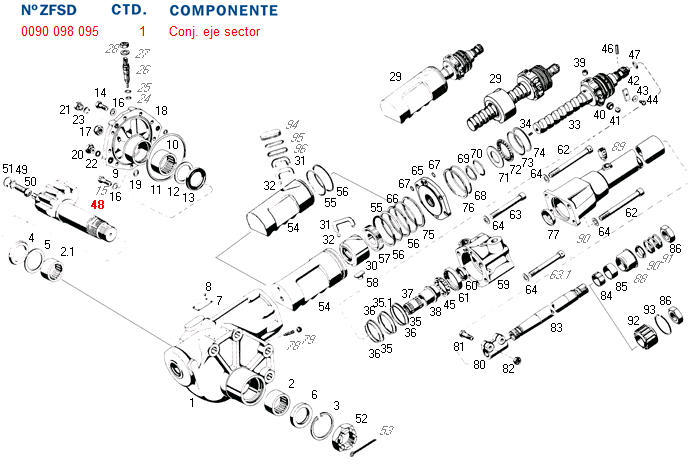Eje sector caja direc 8065 m. benz - Imagen principal