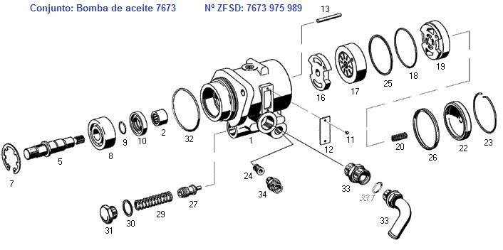 Bomba dir hid vw 7100/8100 usada - Imagen principal