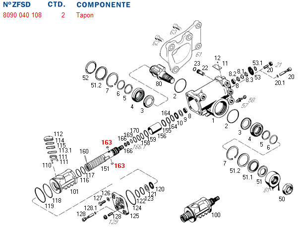 Tapon caja direccion plastico sin fin caja direc. hidr. 8097 ford - Imagen principal