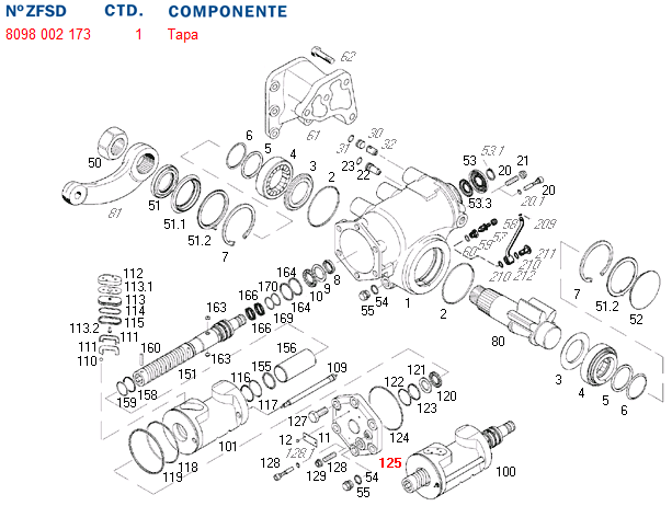 Tapa inf. caja dir. hid. 8098 - Imagen principal