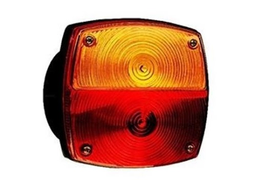 Faro trasero ambar rojo cuadrado base embutir randon i/d - Imagen principal