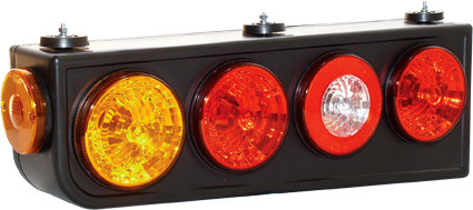 Faro tras modular 4f+lat.12v transp c/p/lamp t/randon izq - Imagen principal