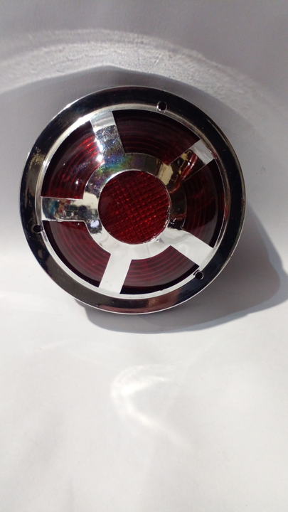 Faro estribo rojo m/cromado c/aro metal i/d - Imagen principal