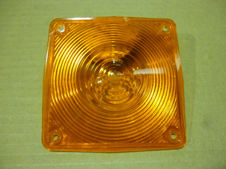 Acrilico señ. cuadrado ambar rojo plastico i/d - Imagen principal