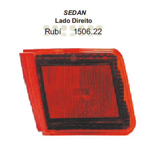 Faro trasero rojo lateral 4 ptas der - Imagen principal