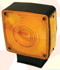 Señalero lateral ambar cuadrado y rojo base recta doble faz i/d - Imagen principal