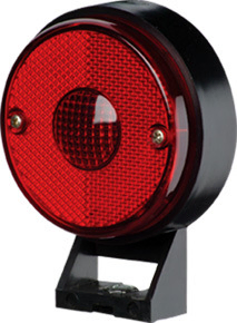 Faro redondo 93 mm rojo tipo 3 marías c/pedestal d/face i/d - Imagen principal