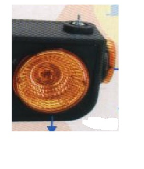 Faro trasero redondo ambar 125mm s/torn i/d - Imagen principal