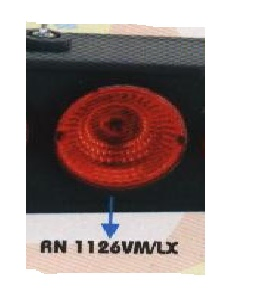 Faro trasero freno/posicion rojo redondo 125mm 2 pol i/d - Imagen principal