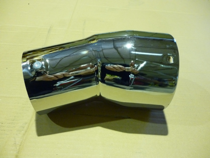 Colita escape curvo 4"1/2 cromado sc - Imagen principal