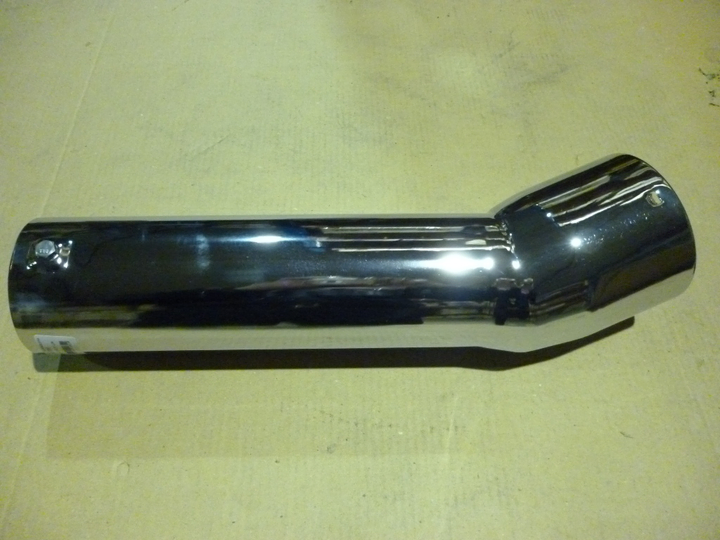 Colita escape curvo largo 4" cromado - Imagen principal