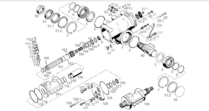 Caja dir hid s/brazo pitman - Imagen principal