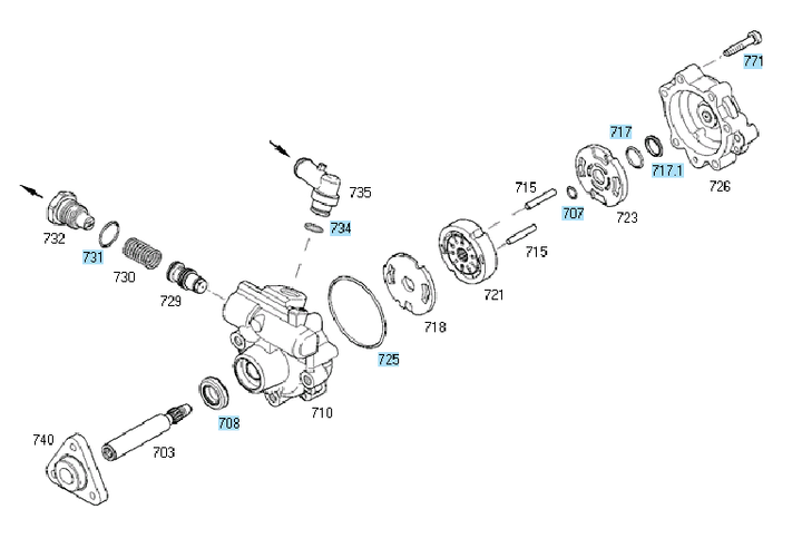 Rep bomba dir hidraulica comp. hid.cp14 vw gol iv - Imagen principal