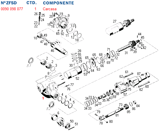 Carcaza direccion 8063/955/914 - Imagen principal