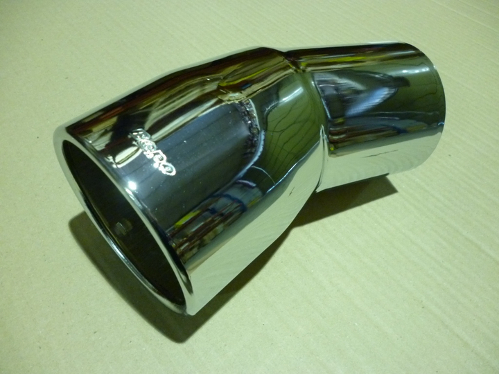 Colita escape curvo 4" cromado - Imagen principal